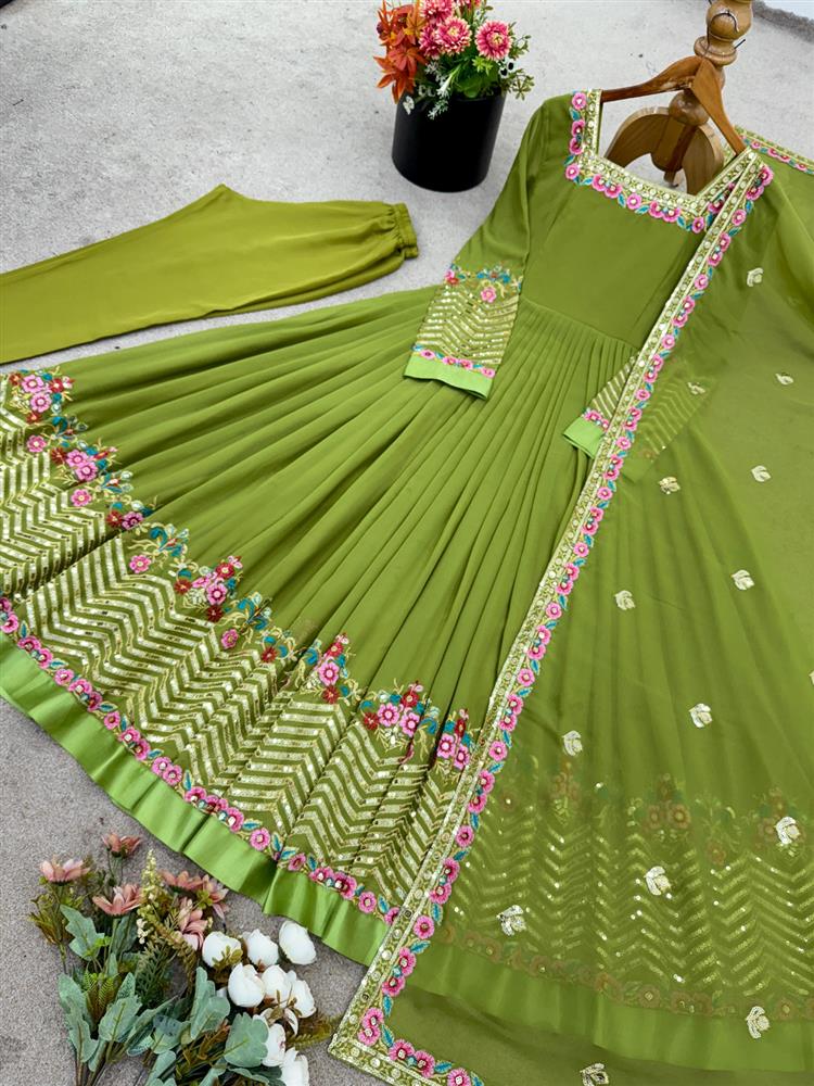 Elegant Embroidered Designer Anarkali Suit