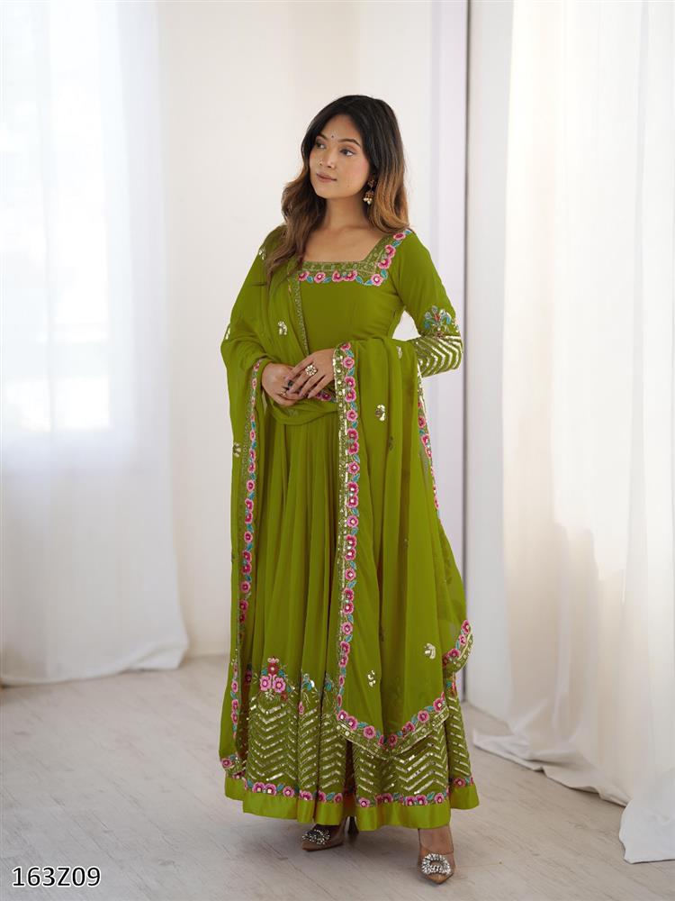 Elegant Embroidered Designer Anarkali Suit