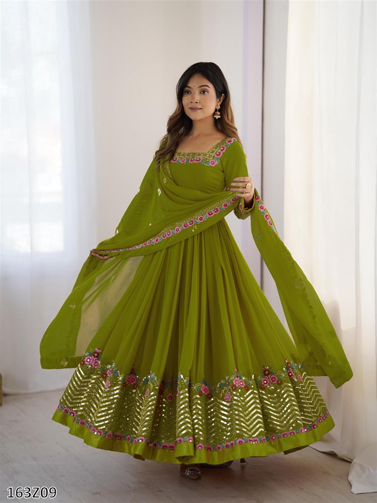 Elegant Embroidered Designer Anarkali Suit