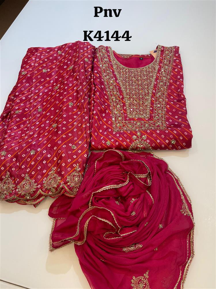 Pure Silk Bandhani sarara shuit 