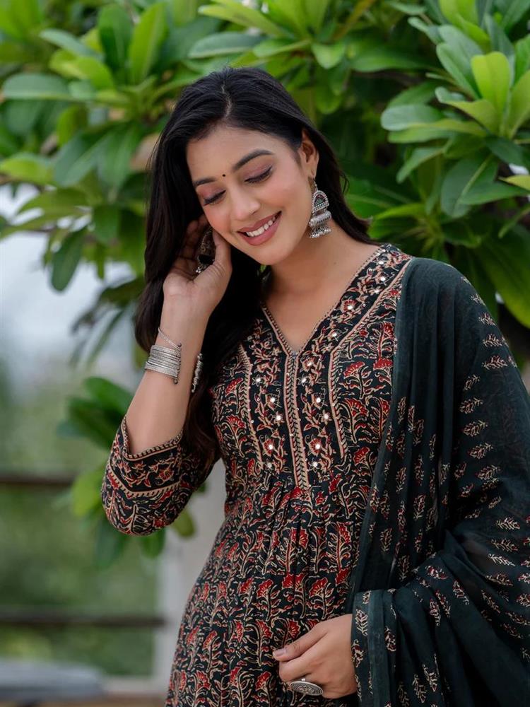 Cotton kurti pant dupatta set