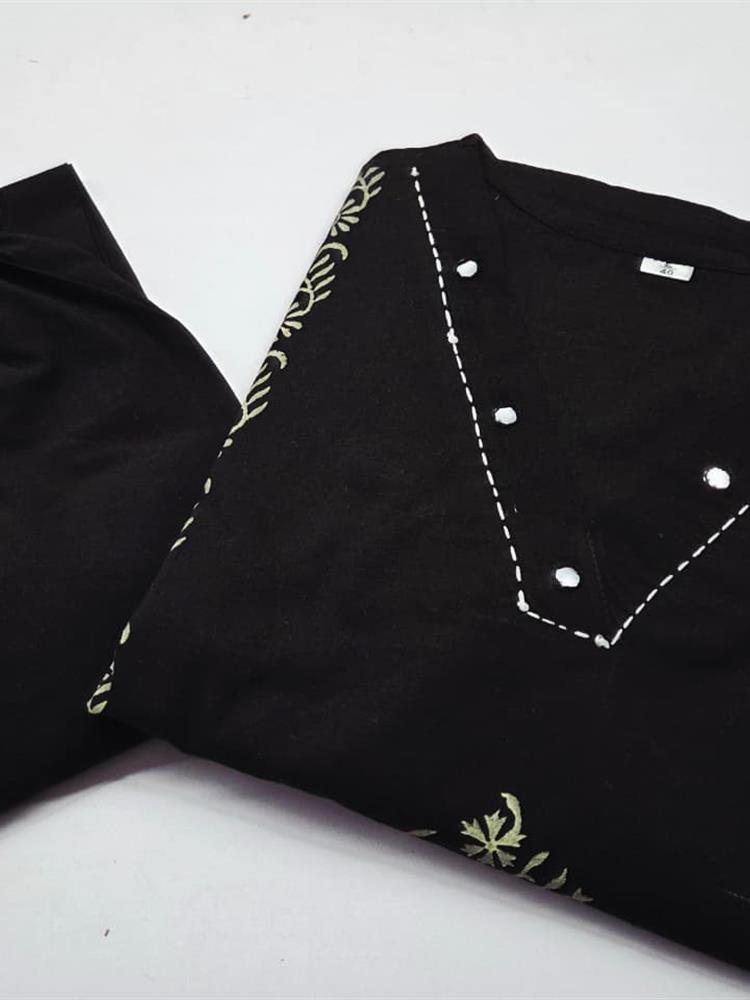 Cotton kurti pant dupatta set