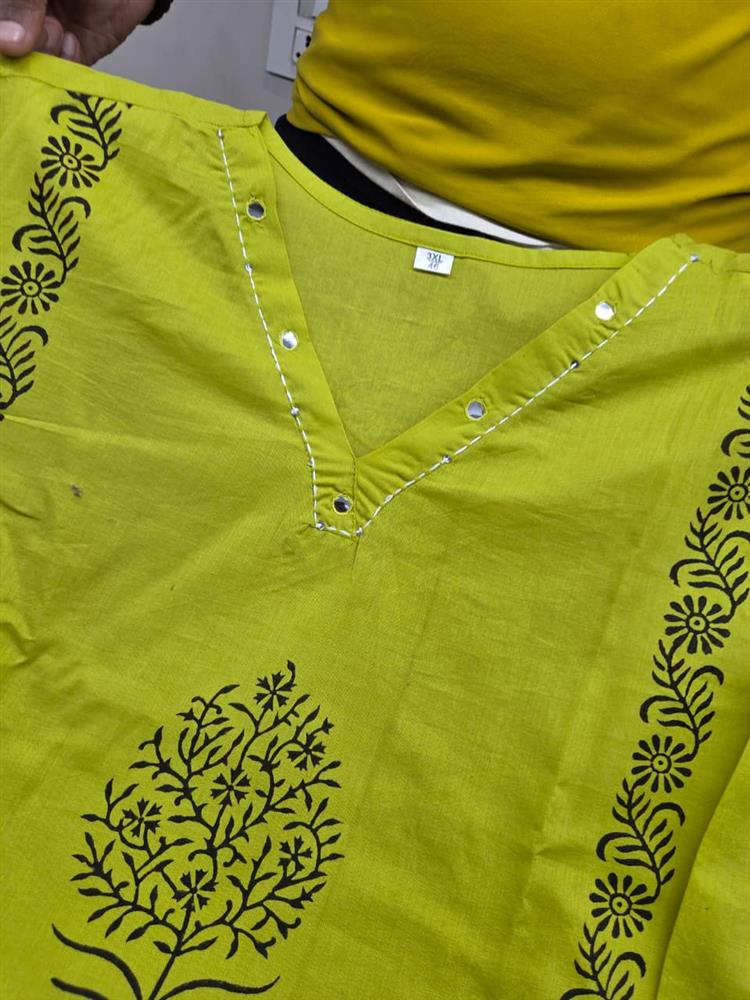 Cotton kurti pant dupatta set