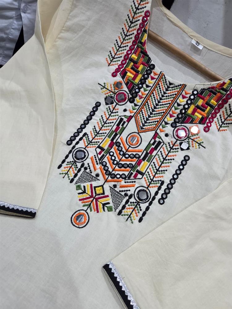 Cotton kurti pant dupatta set