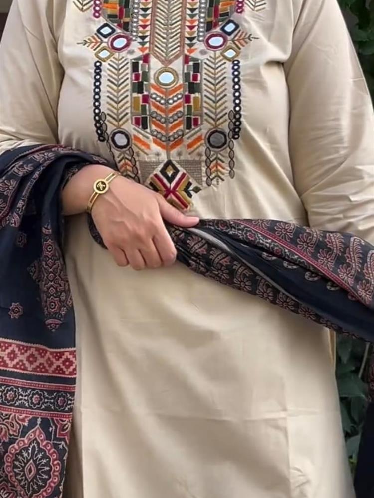 Cotton kurti pant dupatta set