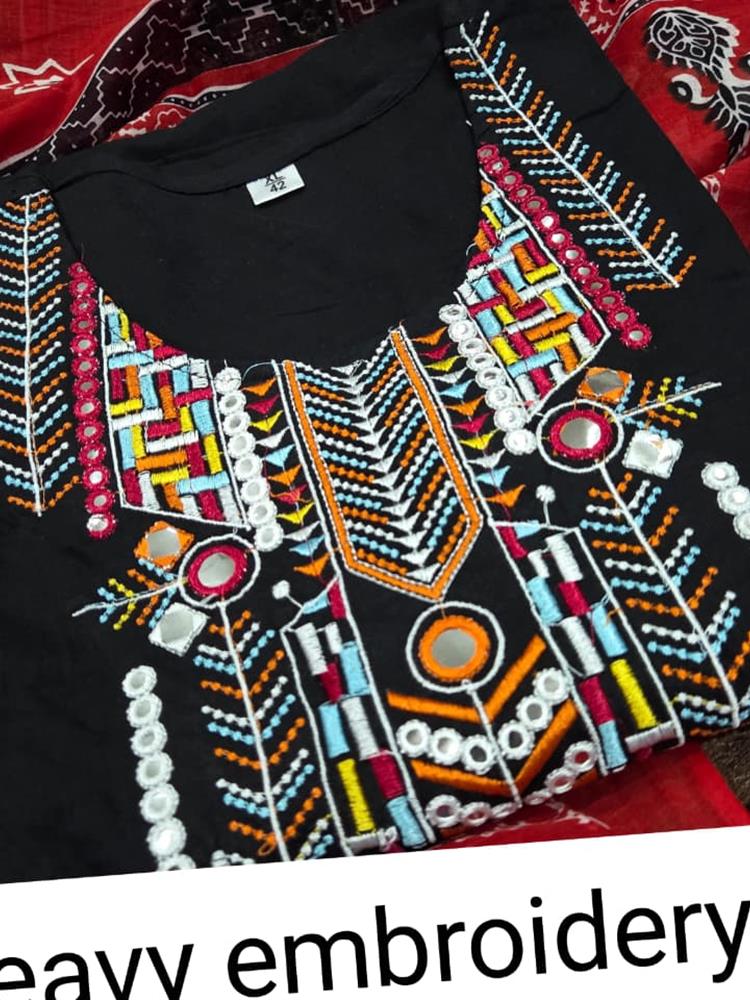 Cotton kurti pant dupatta set