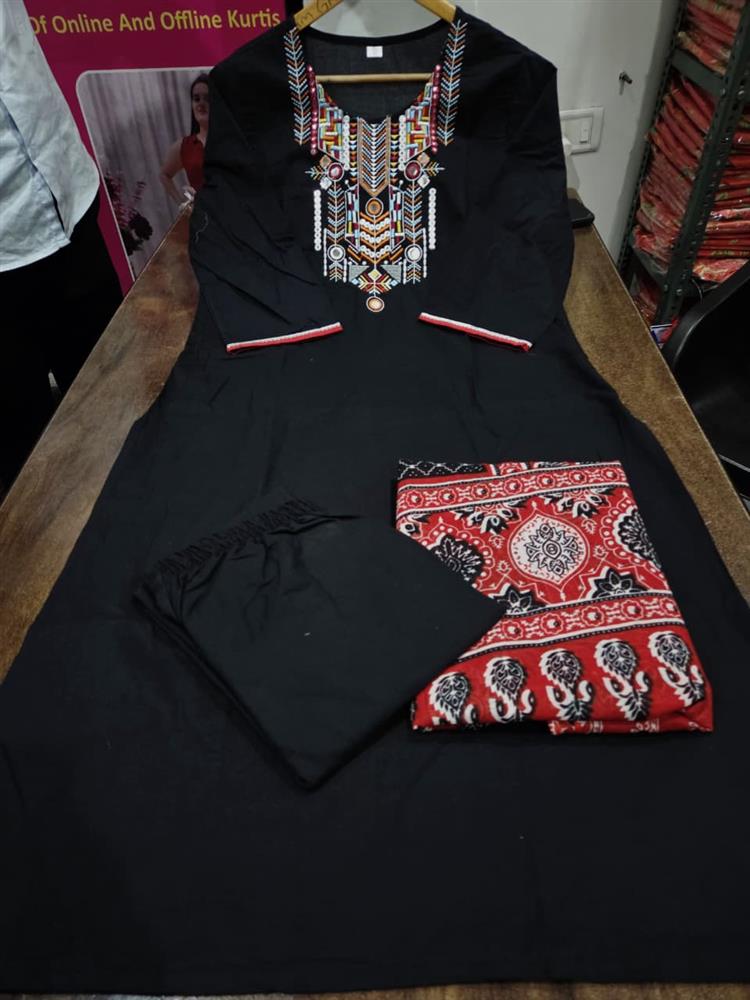 Cotton kurti pant dupatta set