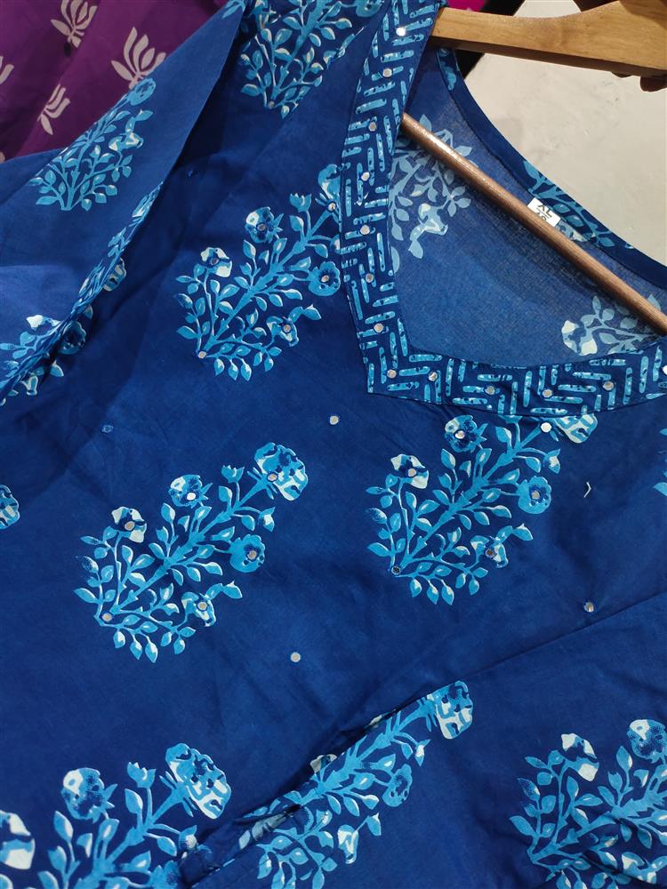 Cotton kurti pant dupatta set