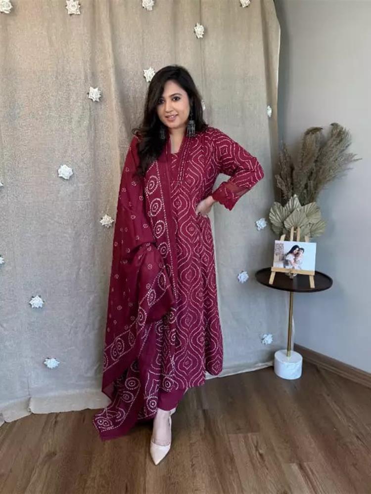 Cotton kurti pant dupatta set