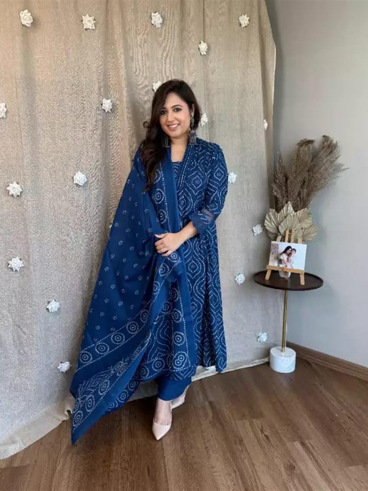 Cotton kurti pant dupatta set