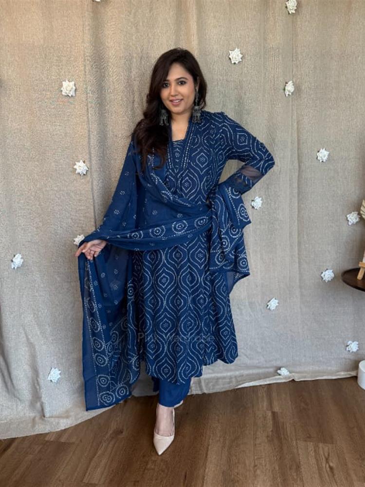 Cotton kurti pant dupatta set