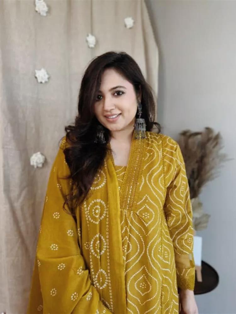 Cotton kurti pant dupatta set