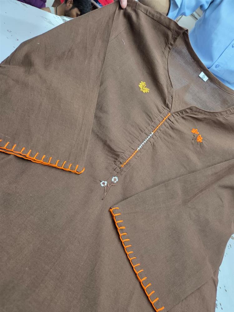 Cotton kurti pant dupatta set