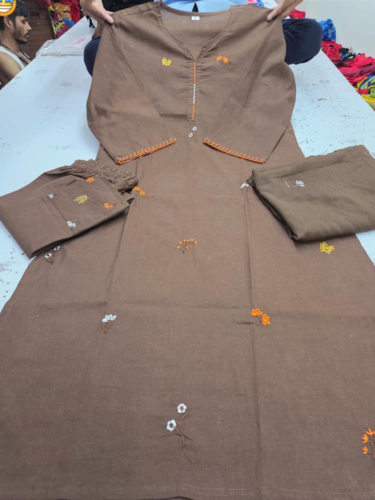 Cotton kurti pant dupatta set