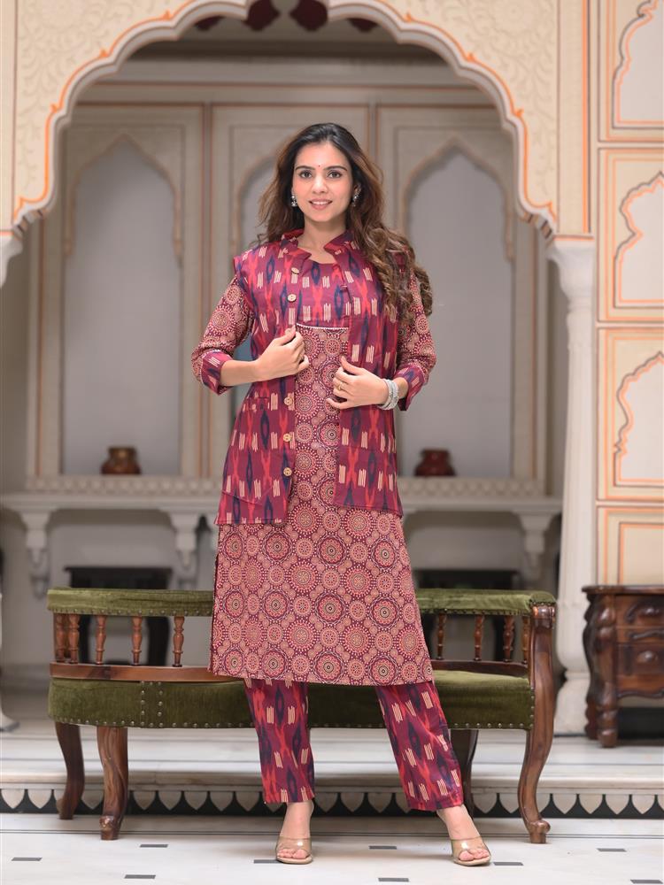 Pure Cotton Kurti with Jacket 