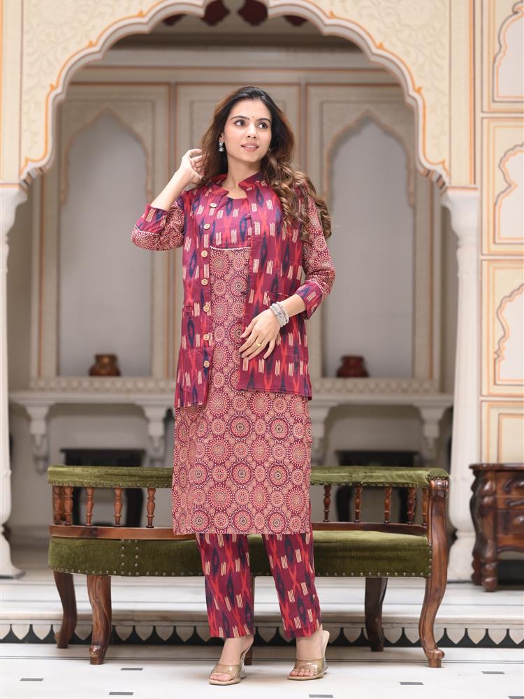 Pure Cotton Kurti with Jacket 