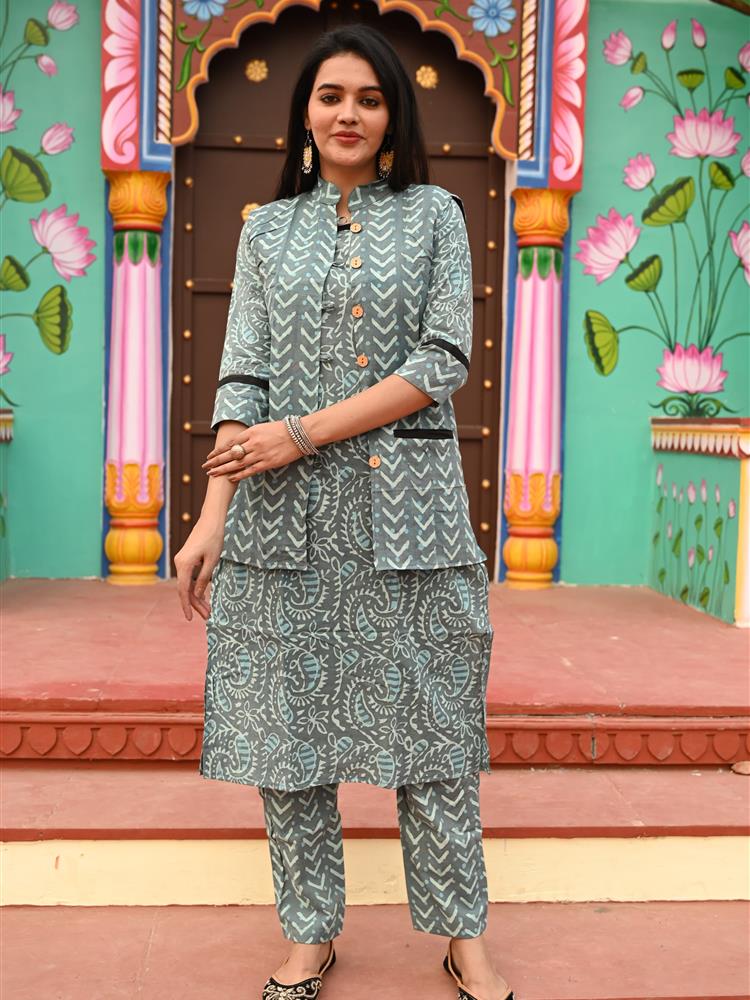 Pure Cotton Kurti with Jacket 