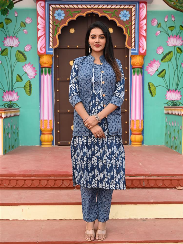 Pure Cotton Kurti with Jacket 