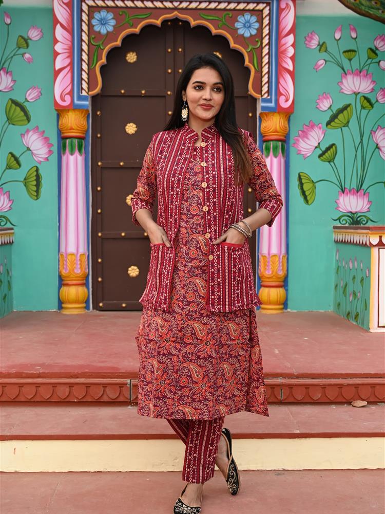 Pure Cotton Kurti with Jacket 