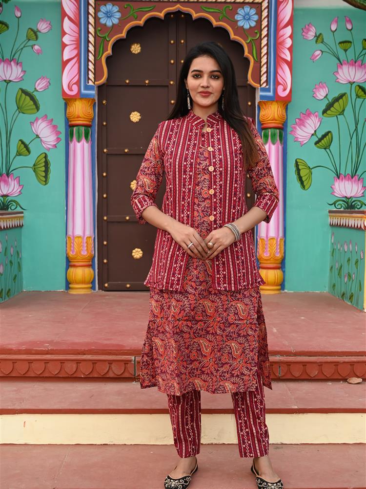Pure Cotton Kurti with Jacket 
