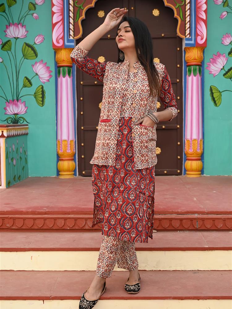 Pure Cotton Kurti with Jacket 