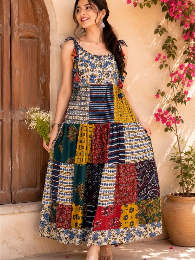 Ajrakh Print Spaghetti One-Peice 