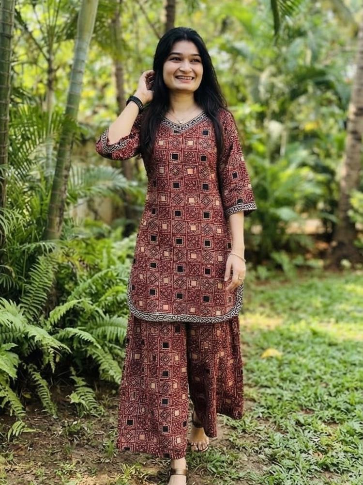 Ajrakh Print Coordset 