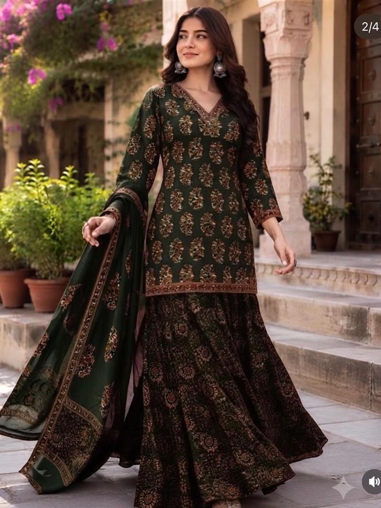 Premium Cotton Kurta with Skirt with Malmal Dupatta 