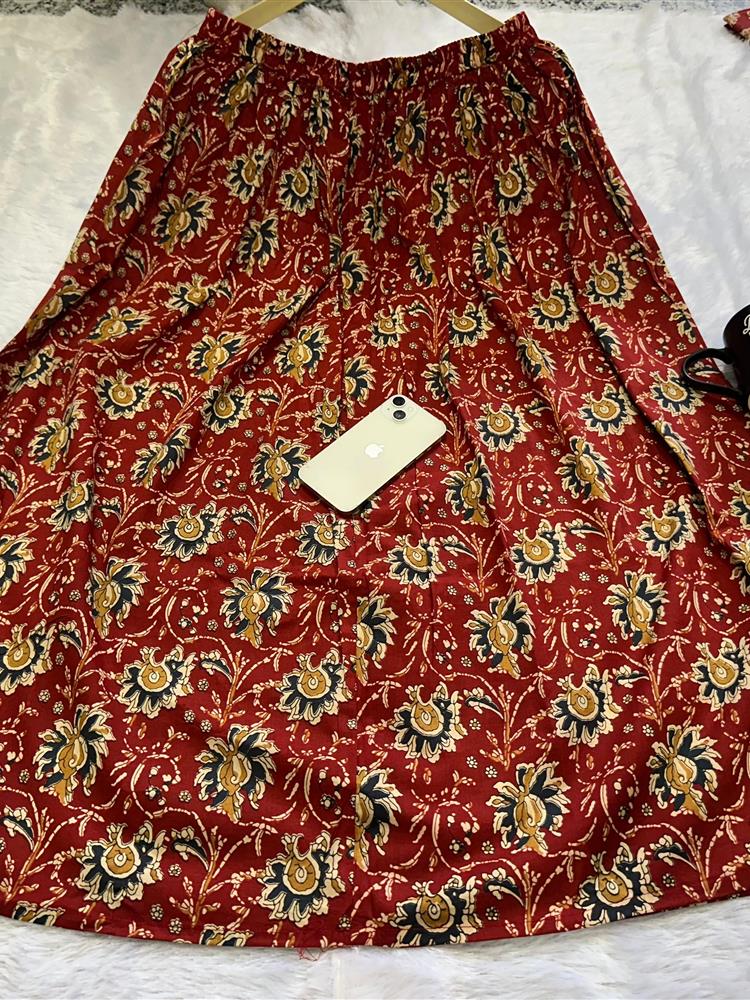 Premium Cotton Kurta with Skirt with Malmal Dupatta 
