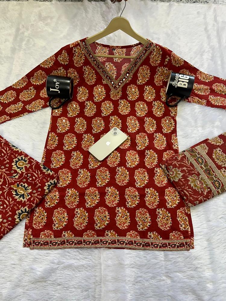 Premium Cotton Kurta with Skirt with Malmal Dupatta 