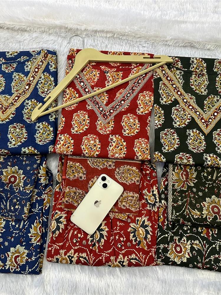 Premium Cotton Kurta with Skirt with Malmal Dupatta 