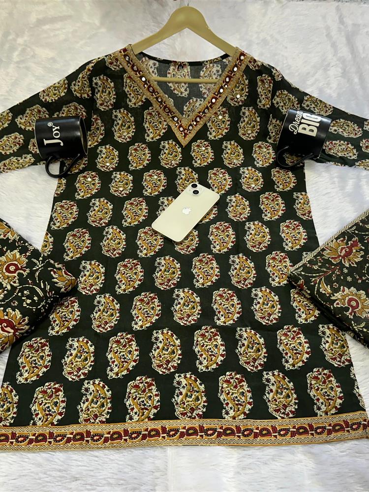 Premium Cotton Kurta with Skirt with Malmal Dupatta 