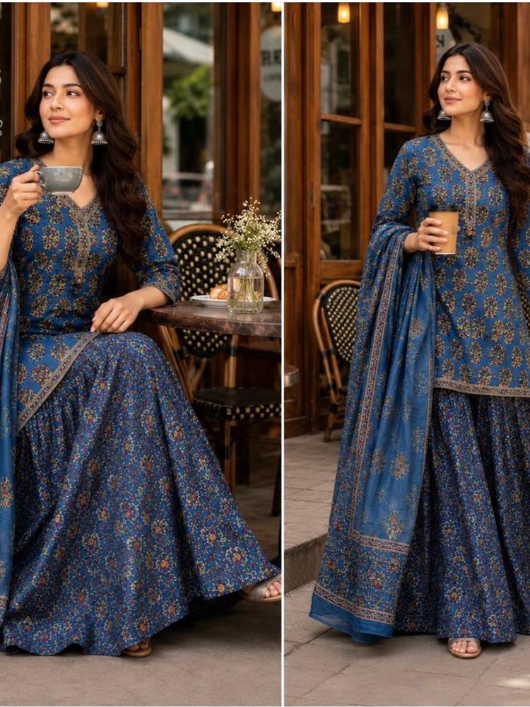 Premium Cotton Kurta with Skirt with Malmal Dupatta 