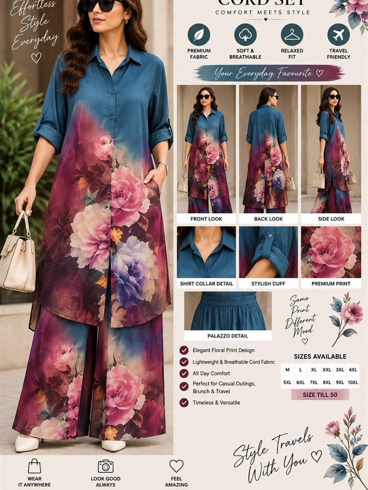 Digital Printed Long Coordset