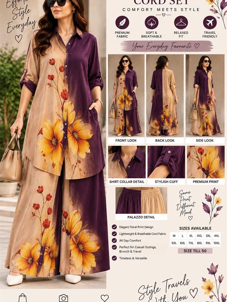 Digital Printed Long Coordset