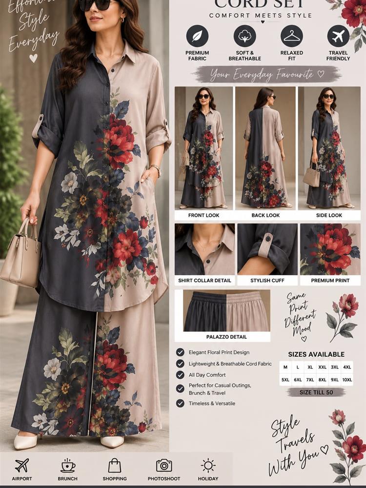 Digital Printed Long Coordset