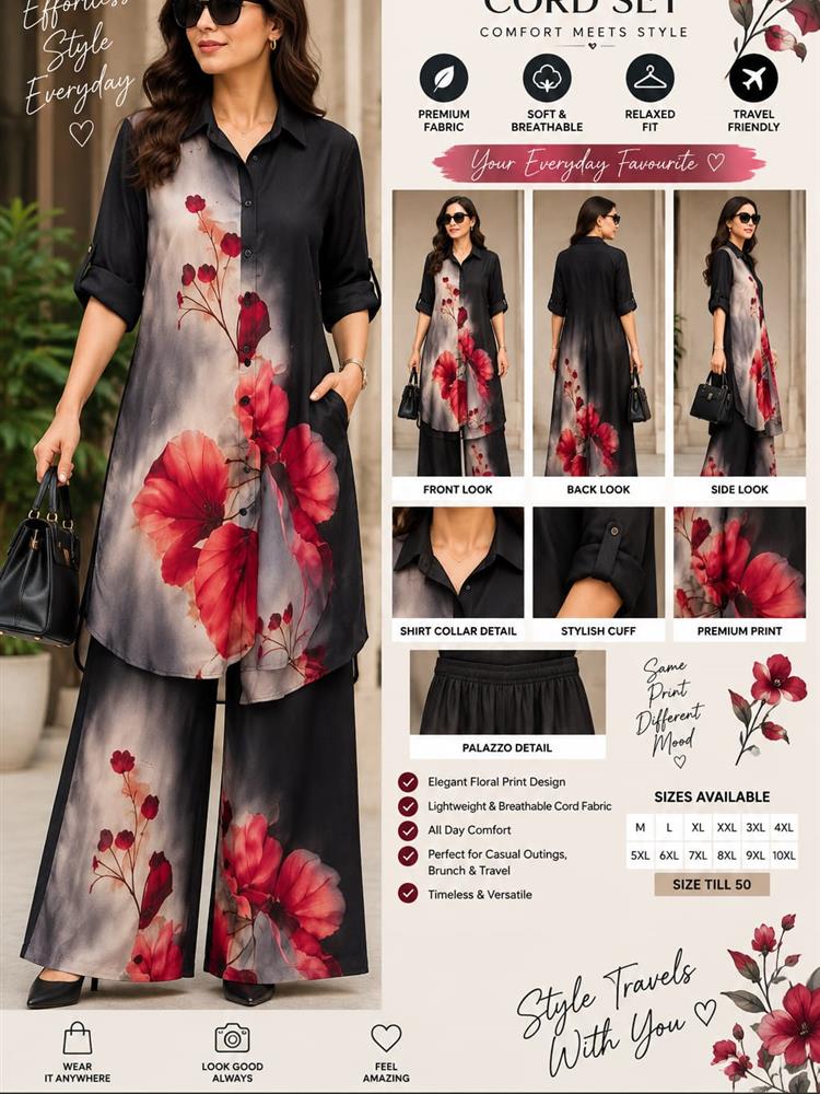 Digital Printed Long Coordset