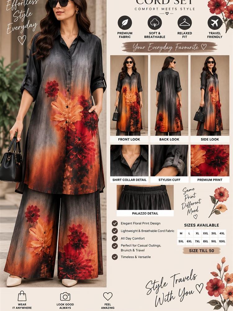 Digital Printed Long Coordset