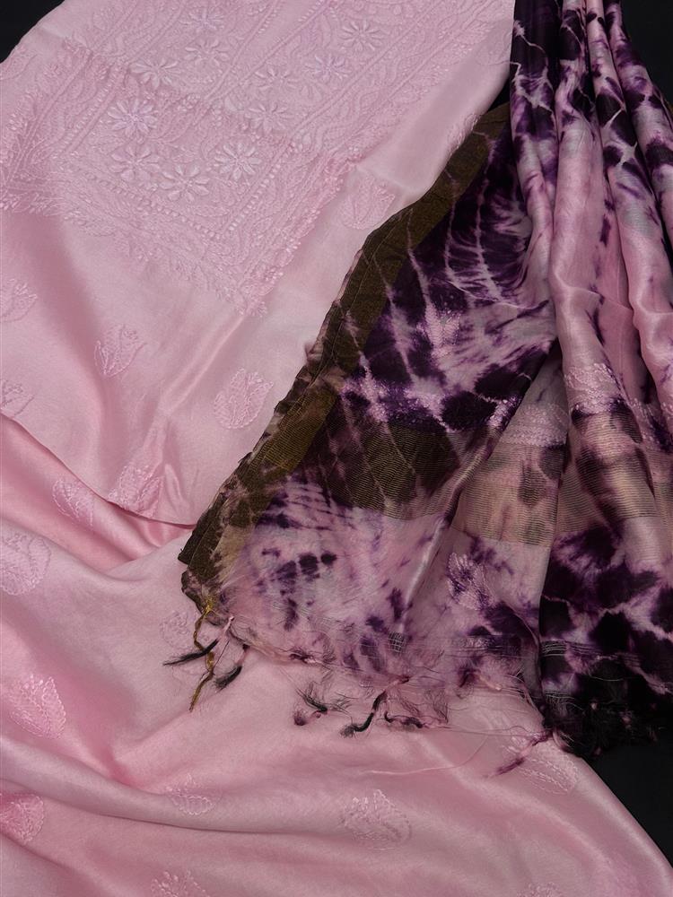 Chikankari Chanderi 3 pieces Shuits 