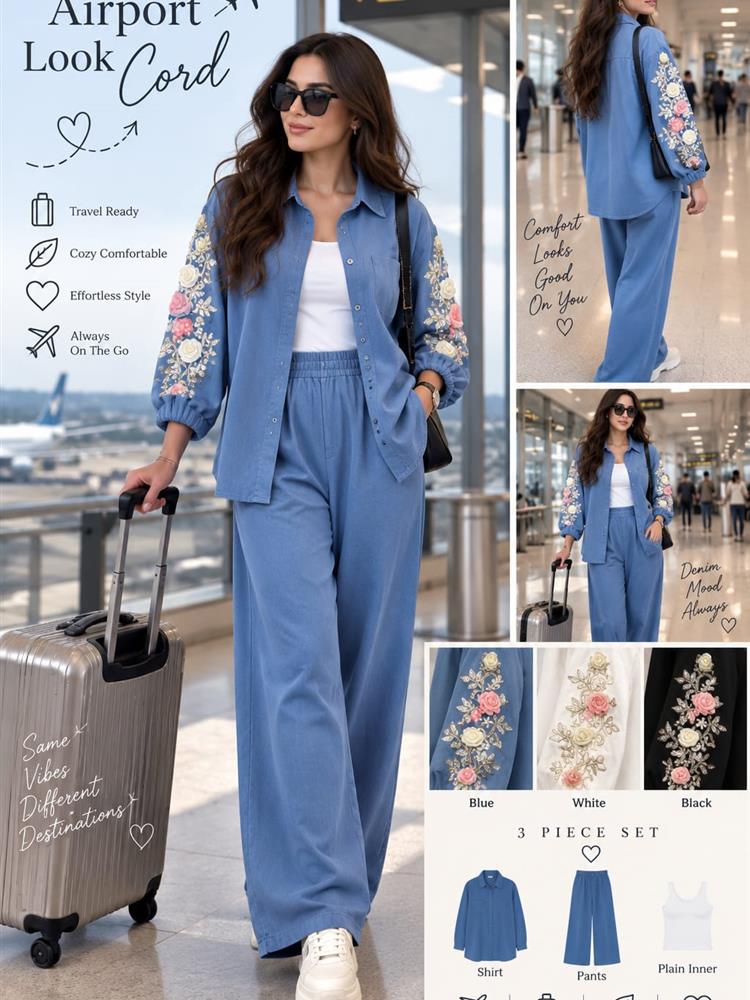 Airport Look Coordc with Applique work