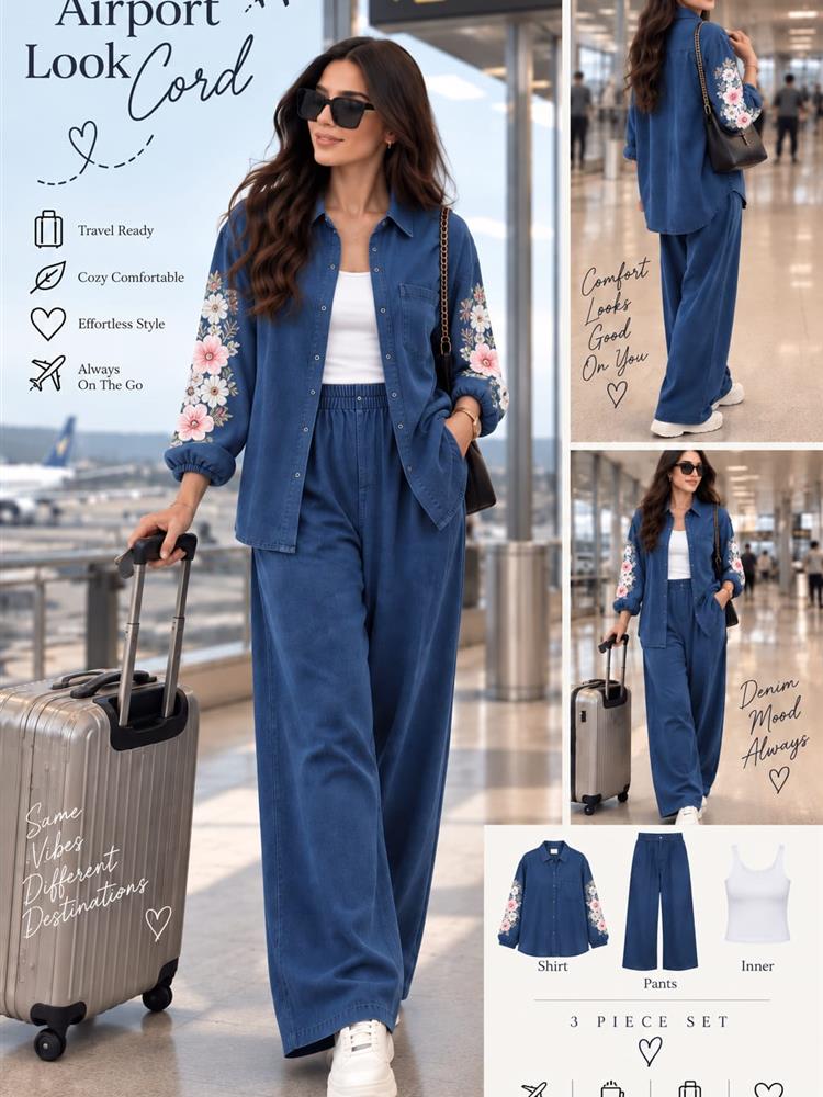 Airport Look Coordc with Applique work
