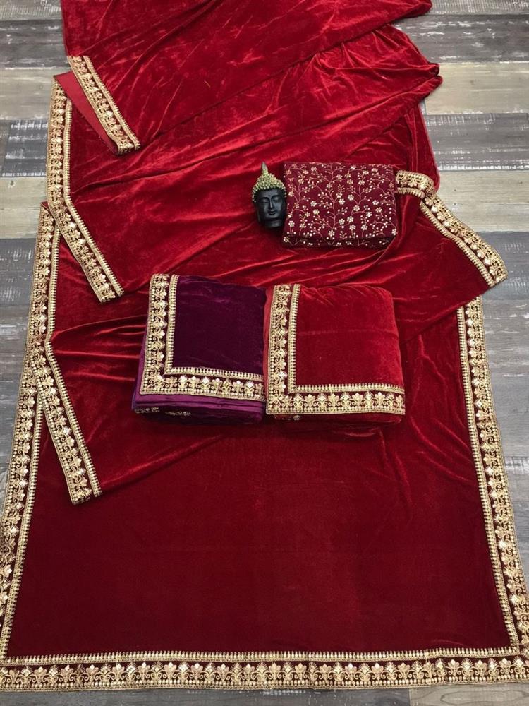 Valvet Party Saree