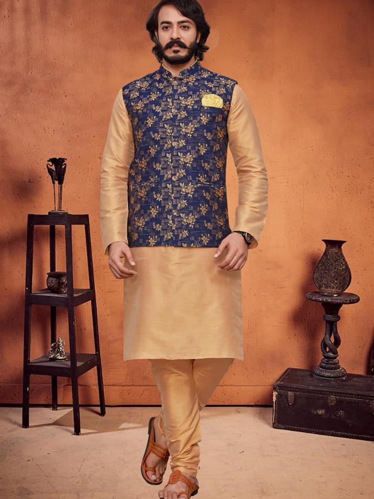 Jacquard Jacket with Kurta Sets
