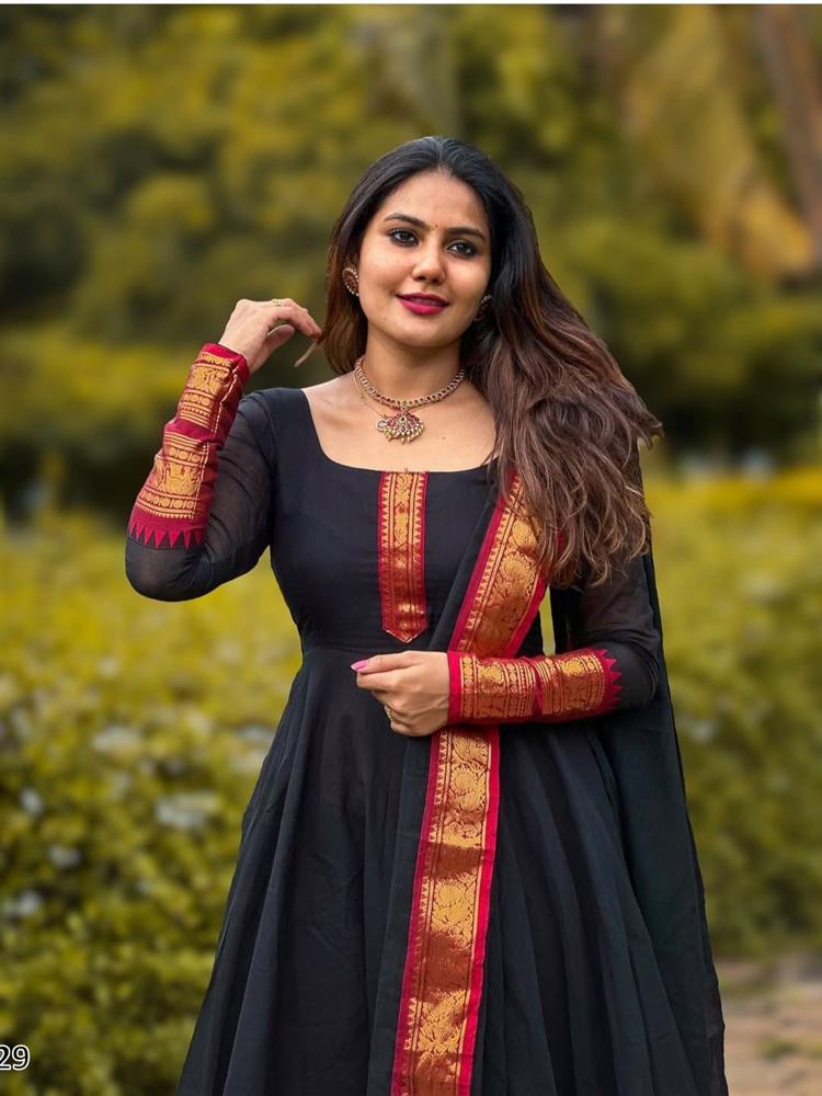 Black ethnic Anarkali Gown