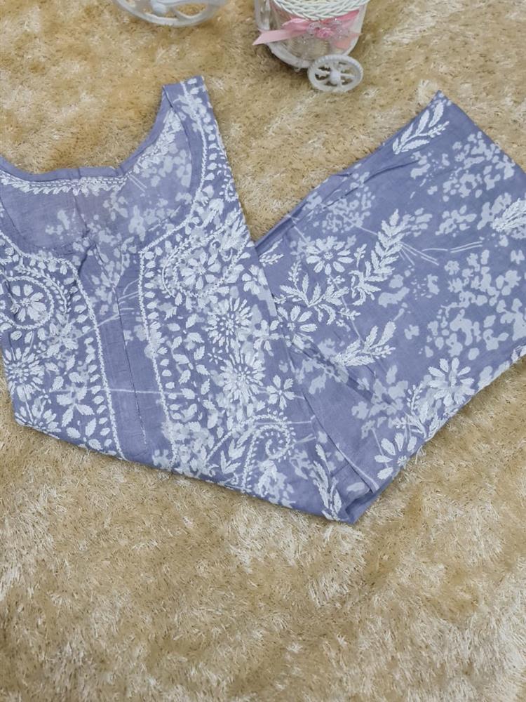 Chikankari Printed Kurti