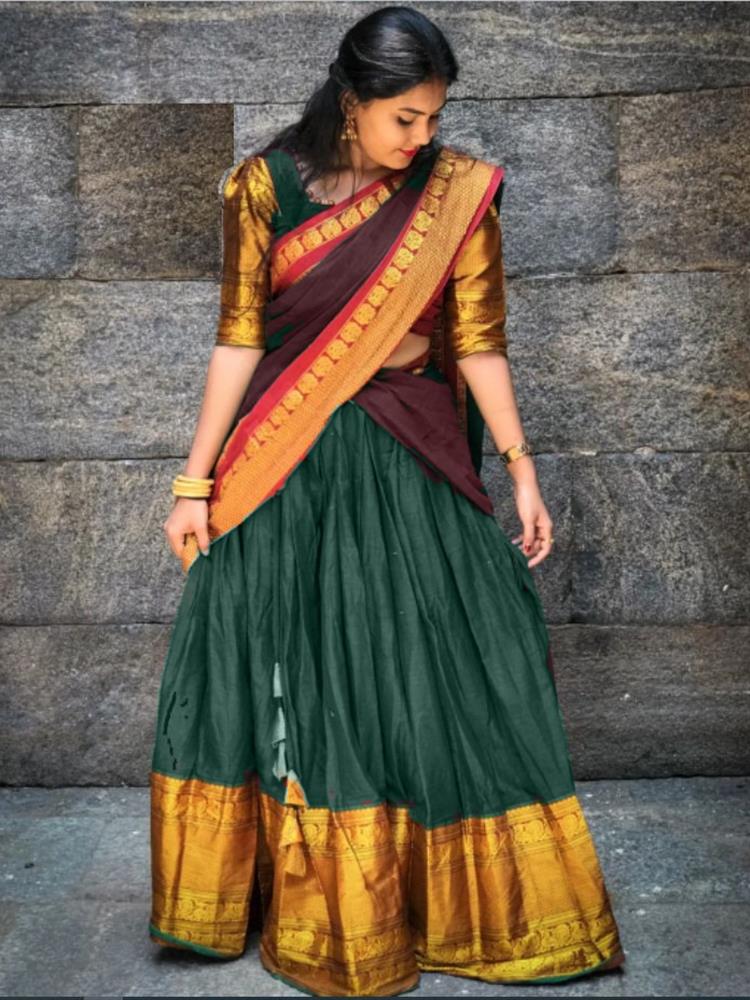 Mahrya Kanjiveram Half Saree