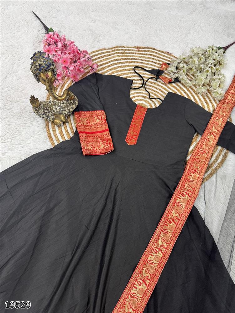 Black ethnic Anarkali Gown