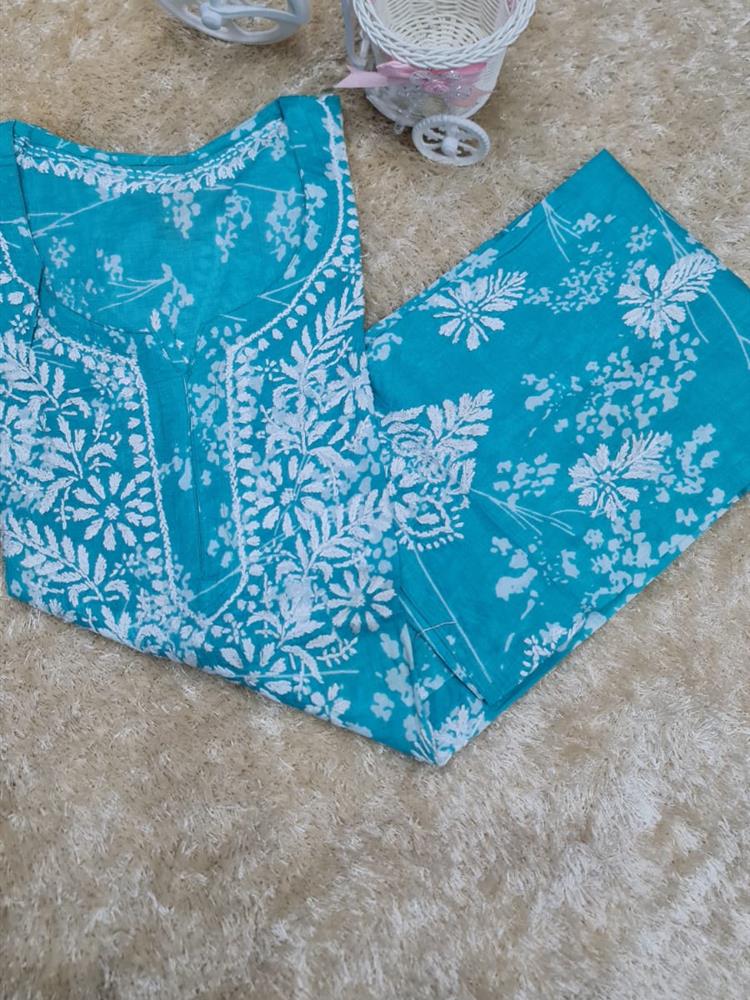 Chikankari Printed Kurti