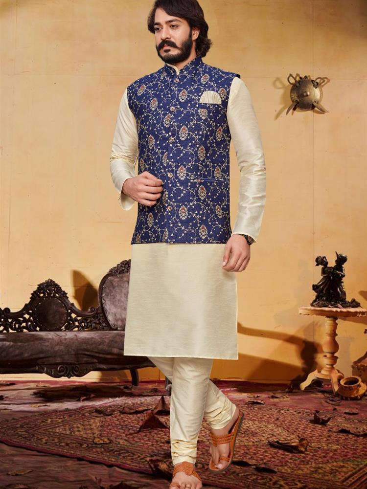 Jacquard Jacket with Kurta Sets