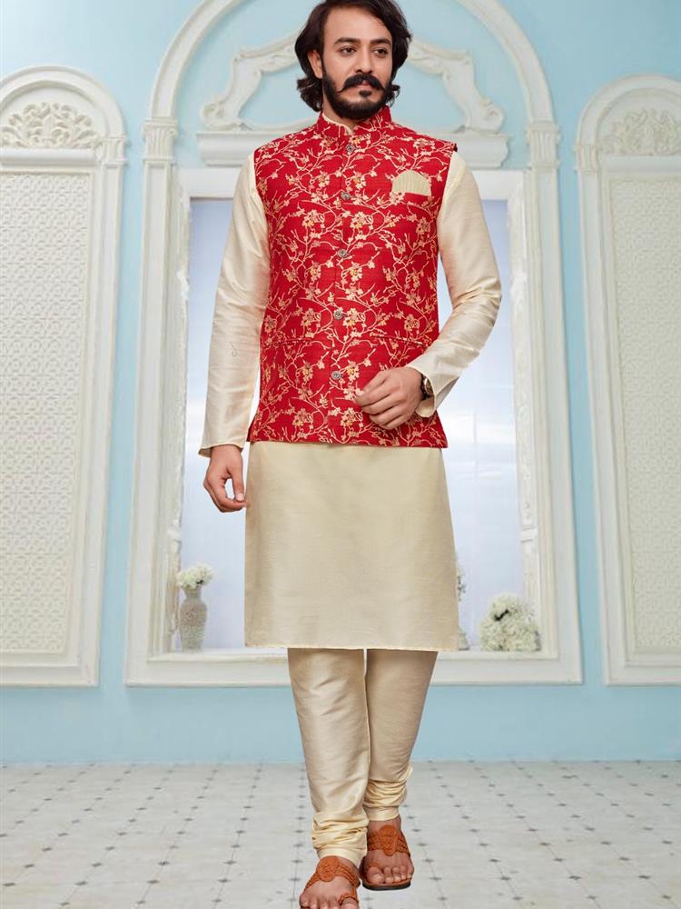 Jacquard Jacket with Kurta Sets
